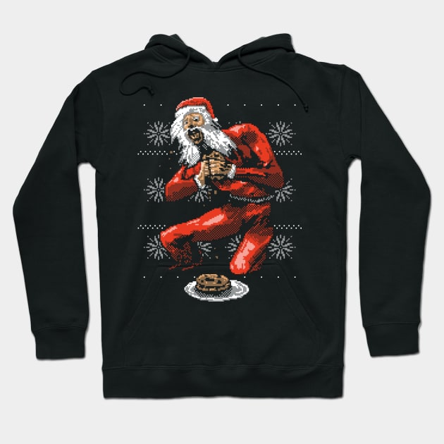 Santa Devouring His Cookies Hoodie by Hillary White Rabbit